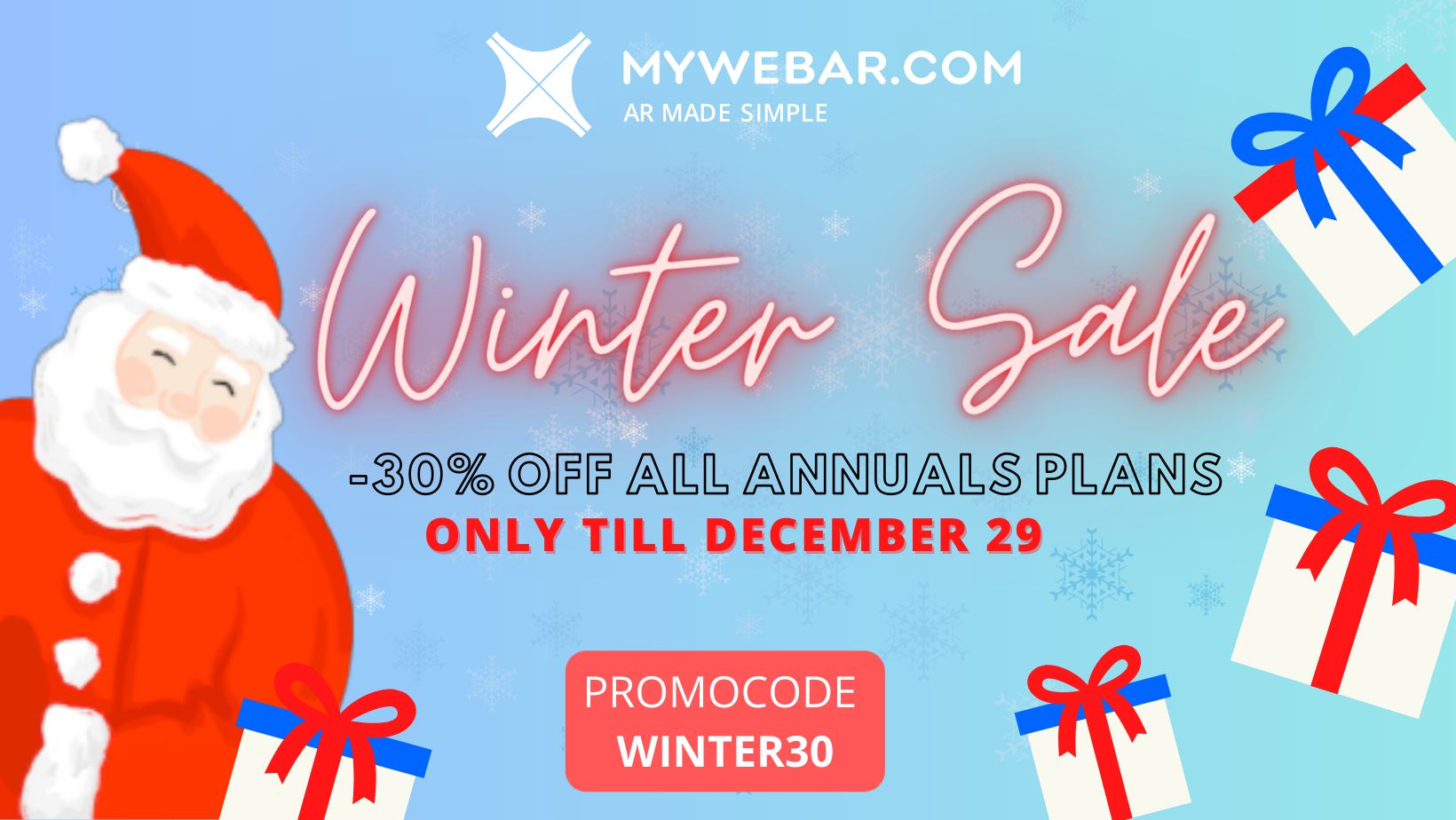 Зимняя распродажа на MyWebAR!
