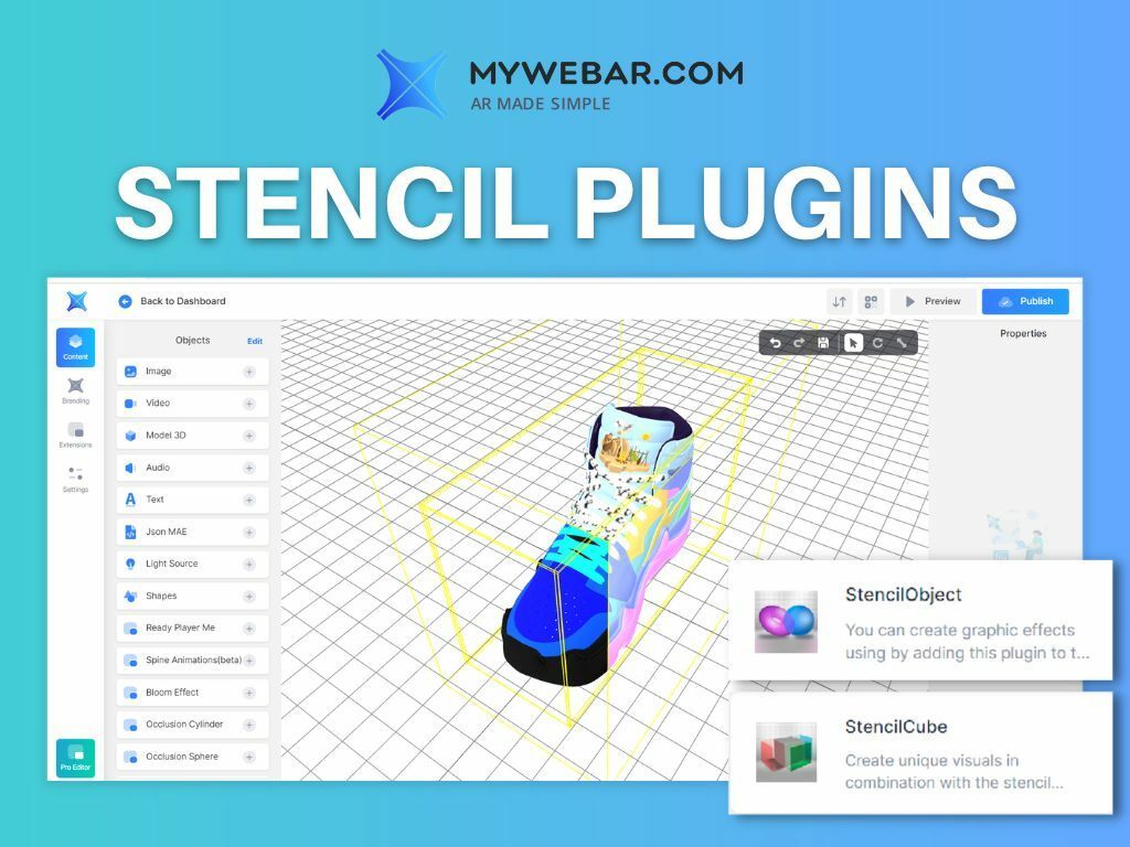 New in MyWebAR: Stencil Plugins