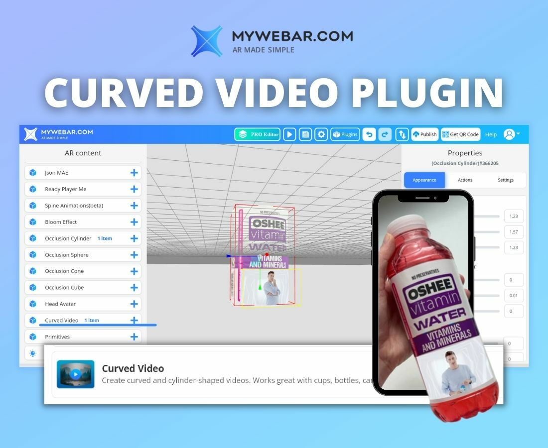 New in MyWebAR: Curved Video Plugin