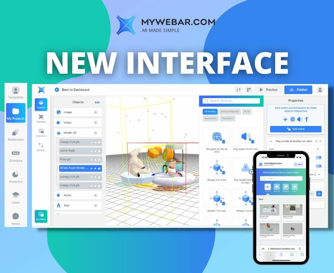 Meet the New Interface of MyWebAR